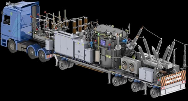 Trailer-mounted mobile high voltage substation